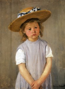 Child In A Straw Hat — Mary Stevenson Cassatt, Impressionism