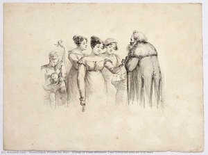 Group Of Four Women, Two Children And An Old Man — Dominique Vivant De Non
