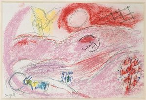 'study To ''song Of Songs V''' — Marc Chagall