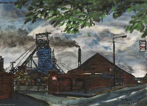Bickershaw Pit from Plank Lane, View West