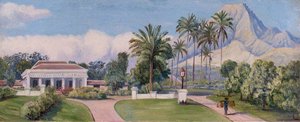 Kawi From The Controller's House, Batoe, Java — Marianne North