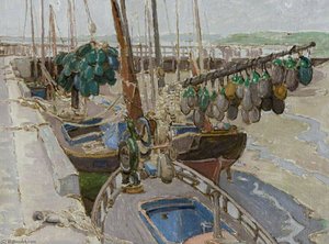 Harbour Scene with Floats