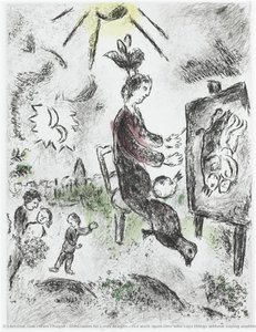 Illustration For Louis Aragon's Work "one Who Says Things Without Saying Anything" — Marc Chagall, Expressionism