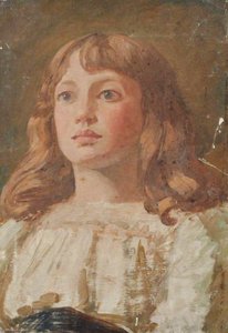 Portrait Of A Girl In A White Dress — William Herbert Allen