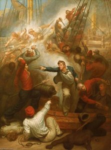 Captain William Rogers Capturing The 'jeune Richard', 1 October 1807 — Samuel Drummond