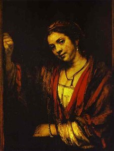 Portrait Of Hendrickje At Window — Rembrandt Van Rijn, Baroque