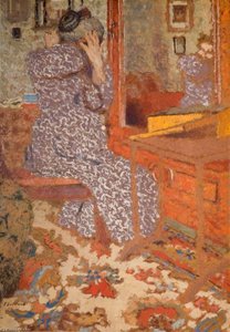 Madame Vuillard Arranging Her Hair — Jean-édouard Vuillard