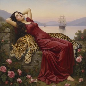 The Crimson Slumber Of Naxos — Marc Duvallier, Pre-raphaelite