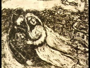Lovers' Sky — Marc Chagall, Surrealist Expressionism