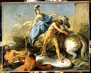 La Dispute De Minerve Et De Neptune Pour Donner Un Nom A La Ville D'athenes — Noël Hallé