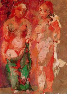 Nude Woman Naked Face And Nude Woman Profile — Pablo Picasso, Cubism