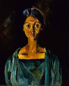 Girl In A Green Dress (portrait Study No. 22) — William H. Johnson