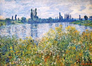 Flores A Orillas Del Sena Cerca De Vetheuil — Claude Monet, Impresionismo