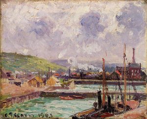 Blick Auf Die Bassins Duquesne Und Berrigny In Dieppe — Camille Pissarro