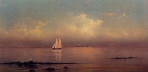 Becalmed, Long Island Sound — Martin Johnson Heade