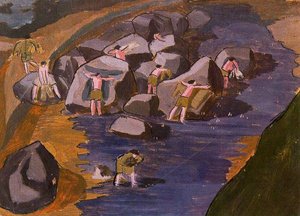 Scrubbing Clothes — Sir Stanley Spencer