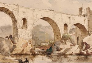 Besalu Bridge, Spain — Herman Armour Webster