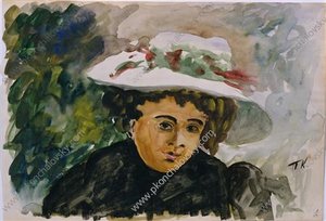 Female Portrait (voronova). Study. — Pyotr Konchalovsky