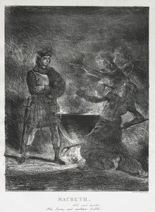 Macbeth Consultando A Las Brujas — Eugène Delacroix