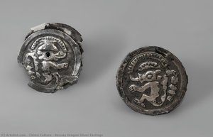 Recuay Dragon Silver Earrings
