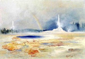 The Castle Geyser, Fire Hole Basin — Thomas Moran