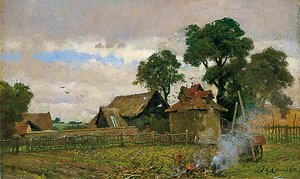 Farmyard And Dovecote, Nettlestead — Frederick George Cotman