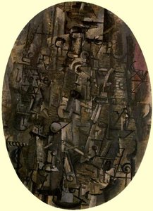 Glasses And Bottle — Georges Braque, Analytical Cubism