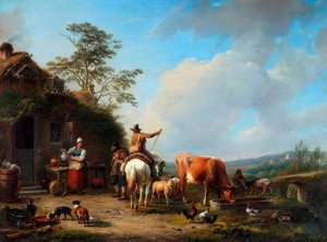 Watering Cattle — Eugène Joseph Verboeckhoven