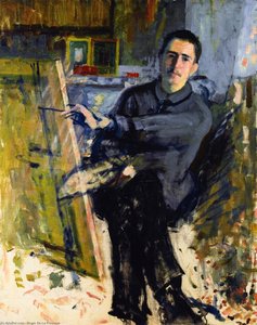 Self-portrait At The Easel — Roger De La Fresnaye, Cubist Style
