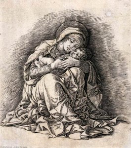 Die Verkündigung Marias — Andrea Mantegna, Renaissance Antiquity Style