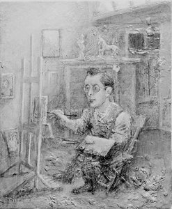 Artist At Easel (raphael Soyer) — David Davidovich Burliuk