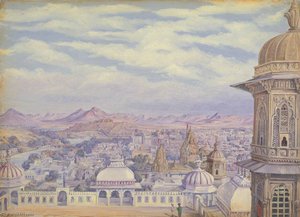 Von Schloss Oodipore. Janr. 1879 — Marianne North, Victorian Landscape Painting