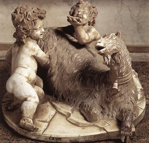 Die Amalthea-ziege Mit Jupiter Und Einem Faun — Gian Lorenzo Bernini