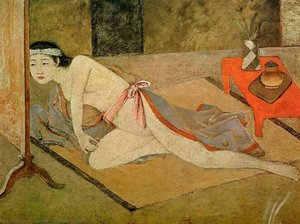 Japanese Girl With By The Red Table — Balthus