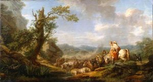 Landscape With Cattle — Charles-andré Van Loo
