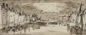 Harbour Scene — Alfred Cohen, Impressionism