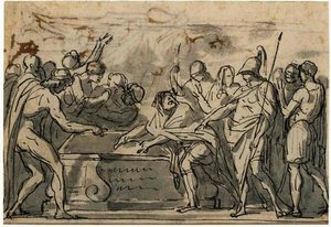 Alexander Ordering The Books Of Homer To Be Preserved — Jacques-louis David, Neoclassical Style