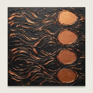 Obsidian Currents And Metallic Echoes: A Monumental Study In Sculptural Bronze Flow — David Moreau, Contemporary Abstract