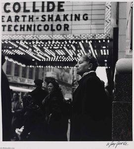 Woman Under Movie Marquee — Nathan Jay Jaffee