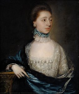 Portrait Of An Unknown Lady With A Blue Cloak — Thomas Gainsborough