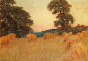 Harvest Field With Elms — William Herbert Allen