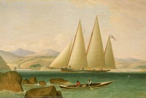 A Bermudian Schooner Yacht Offshore — John Lynn