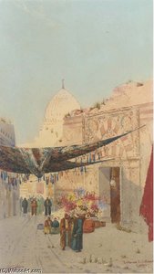 Entrance To A Mosque, Cairo — Augustus Osborne Lamplough
