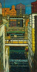 A Series Of Three Bridges With A Boy And A Fisherman — Charles Byrd