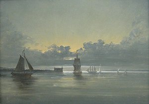 Vue De Kronbourg À Oresund — Peder Balke, Romanticism