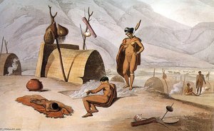 Khoisan Busy Barbecuing Grasshoppers — Samuel Daniell