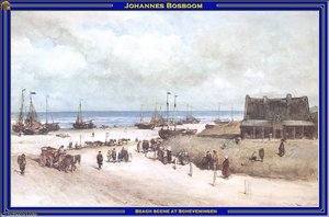 Beach Scene At Scheveningen — Johannes Bosboom