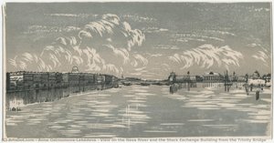 View On The Neva River And The Stock Exchange Building From The Trinity Bridge — Anna Ostroumova-lebedeva