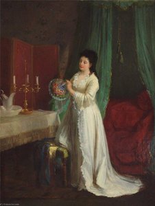 Elegant Lady In Parisian Interior — Alfred Émile Léopold Stevens, Romanticism