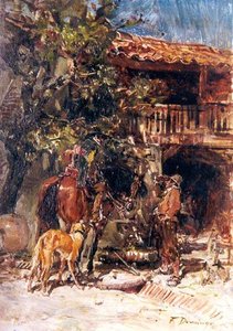 Paisaje Con Caseron — Francisco Domingo Y Marqués